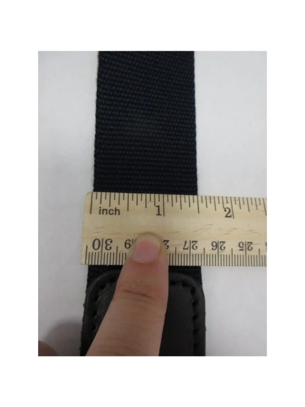 Filson Belt XL Navy Webbing Canvas Leather Trim Buckle Made in USA NEW